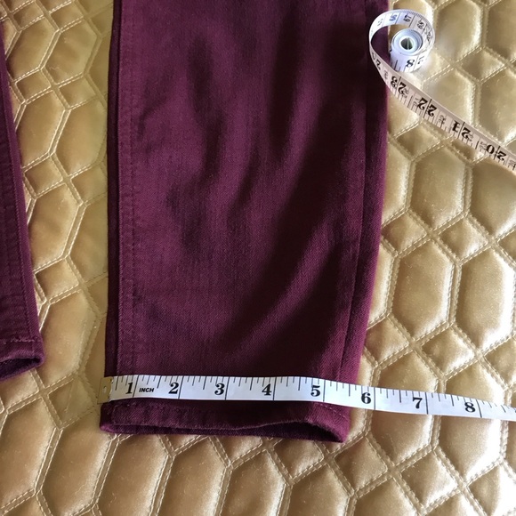 Talbots burgundy flawless five-pocket jeggings size 12 burgundy wine color. - Picture 8 of 12